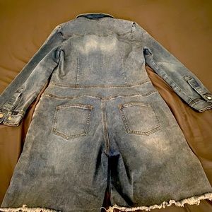 Jean long sleeve romper